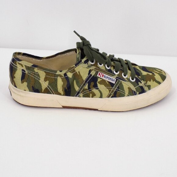 Superga 2750 Cotu Classic Trainer Sneaker Size 9.5 Camouflage Satin Finish - Picture 5 of 11